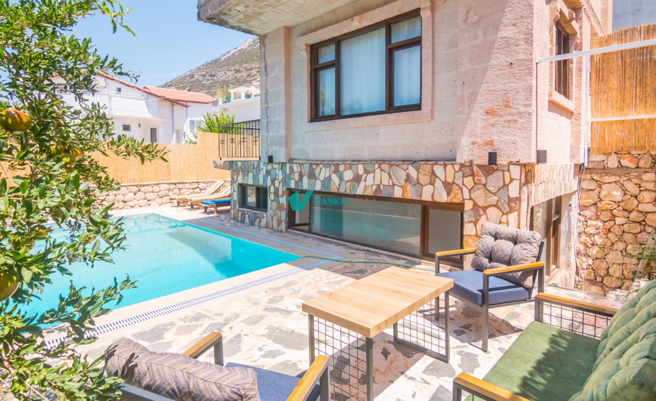 villa kapadokya doga manzarali deniz manzarali jakuzili ozel havuzlu kiralik villa